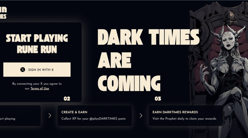 PlayRuneRun for Darktimes là gì? Cách Làm Airdrop Từng Bước Một